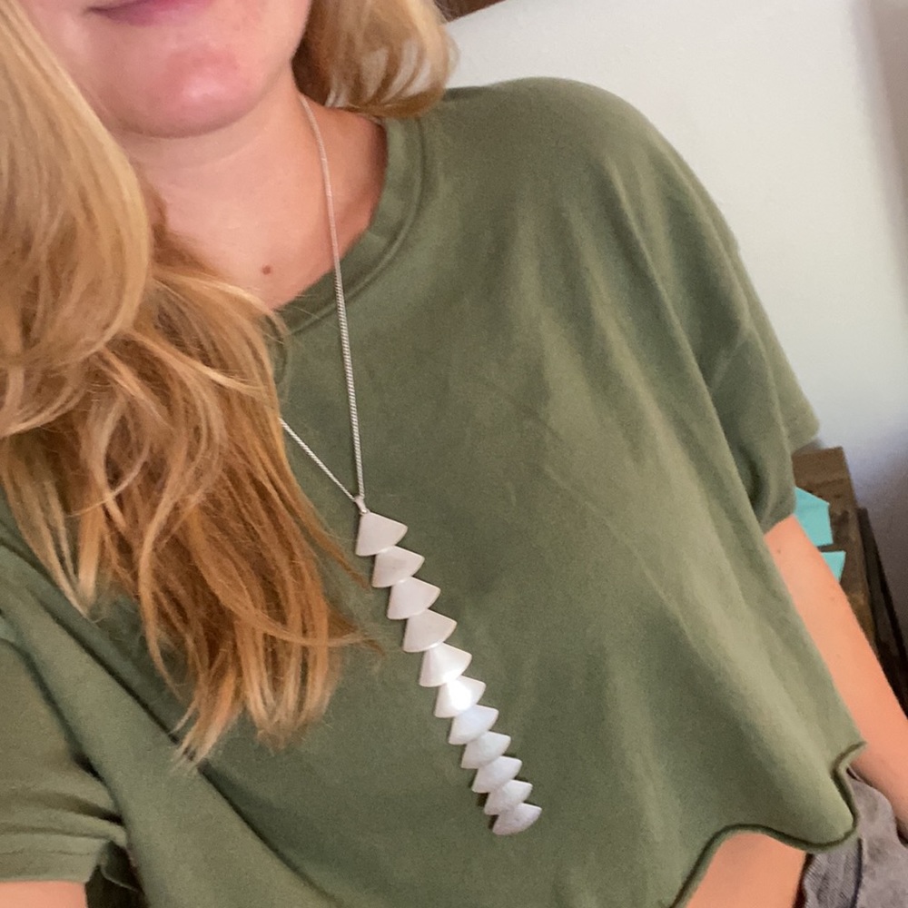 Statement silver necklace